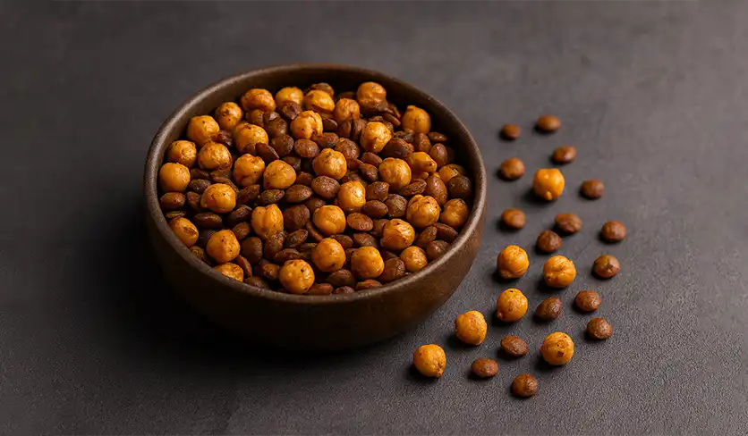 عدس بو داده یا نخودچی